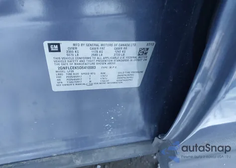 2013 Chevrolet Equinox Ls из США, поврежденный, VIN 2GNFLCEK5D6410083